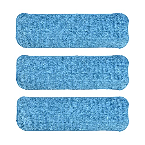Layers 18"Microfiber Replacement Mop Pads- Reusable Mop Heads Refills fit for Most 16-18inch Spray Velcro Mop, Machine Washable Absorbent Mop Pads- 3Pack