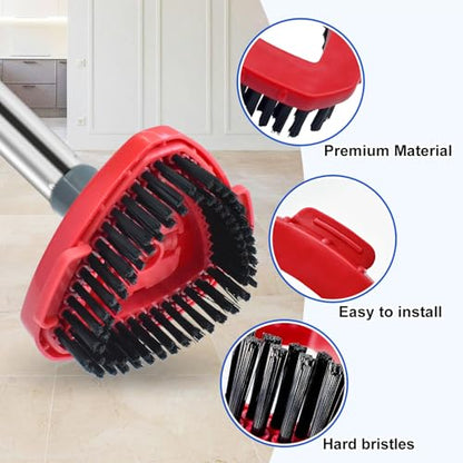Mop Head Replacement Compatiable with Ocedar RinseClean 2-Tank System, Mircofiber Mop Heads Refill and Scrub Brush for O Cedar Rinseclean Spin Mop, 6 Pack Mop Refills & 2 Scrub Head for Floor Cleaning - color: 6 Pieces Blue Heads & Base & Brush
