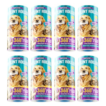 POPCHOSE Lint Rollers for Pet Hair Extra Sticky, 720 Sheet Extra Sticky Lint Rollers for Pet Hair, 8 Sticky Rolls,Dog Cat Hair Remover for Clothes,Furniture,Couch,Lint Roller for Clothes - size: 720 Sheets Refills