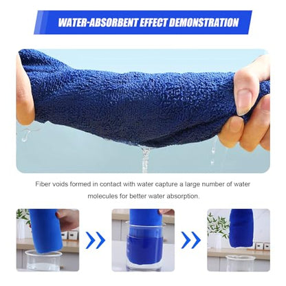 4PCS Microfiber Towels for Car, 12" x 16" 600GSM Cleaning Rags Ultra Absorbent Dusting Cloth, Scratch-Free Drying & Detailing Towel Wash Cloths for Car Interior & Exterior