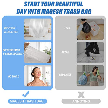 Small Trash Bags, Magesh 1.2 Gallon Trash Bags/Garbage Bags, Strong Wastebasket Liners for Bathroom Bedroom Office Trash Can, 200 Counts - style: 1.2 Gallon 200 Transparent