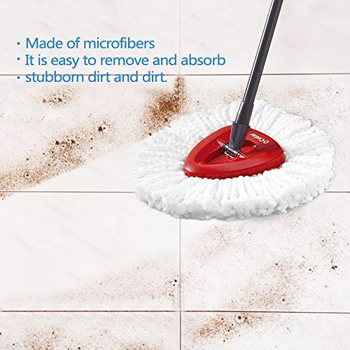 Spin Mop Replacement Heads, Microfiber Spin Mop Refills for O Cedar,Easy Cleaning Mop Head Replacement, Machine Washable,4-Pack
