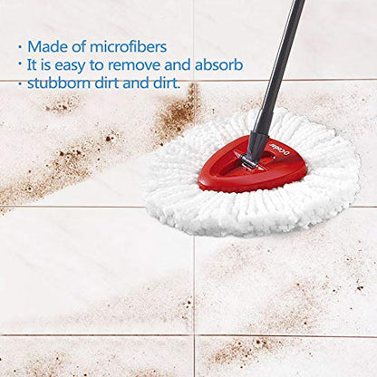 Spin Mop Replacement Heads, Microfiber Spin Mop Refills for O Cedar,Easy Cleaning Mop Head Replacement, Machine Washable,4-Pack