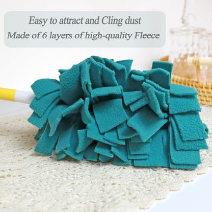 6 Layer Fleece Duster Refills for Swiffer Hand Duster, Zero Waste, Reusable and Washable Replacement Dusters for Cleaning Ceiling Fan Hardwoods (6 Pack-Multicolour-B)