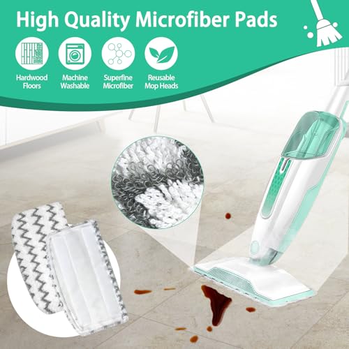Heavy-Duty steam Mop Replacement Pads for Shark Steam Mops S1000/S1000A/S1000C/S1000WM /S1001C/S2001 Reusable Microfiber Steamer Scrub Mop Pads Washable for All Hard Floors,4pcs
