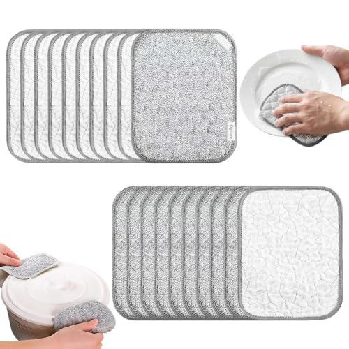 Double-Sided Wire Dishwashing Rags, Non Scratch Wire Cleaning Cloths for Kitchen, Reusable Miracle Washing Cloths, Multipurpose Wire Dishcloth for Washing Dishes, Sinks, Pots & Pans (20 Pcs) - color: 20 Pcs