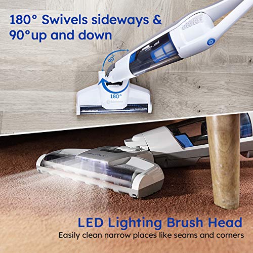 Vacmaster VSD1801 Cordless Handheld & Stick Vacuum Cleaner 2 in 1, Rechargeable Li-ion Battery Powerful Lightweight for Hardwood Floor, Carpet and Pet Hair White - style: White