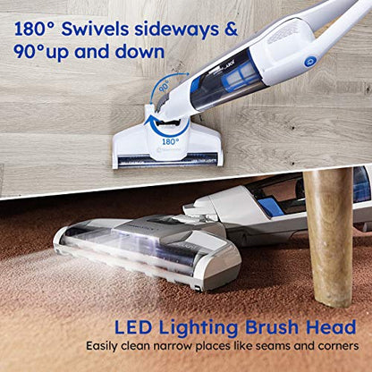 Vacmaster VSD1801 Cordless Handheld & Stick Vacuum Cleaner 2 in 1, Rechargeable Li-ion Battery Powerful Lightweight for Hardwood Floor, Carpet and Pet Hair White - style: White