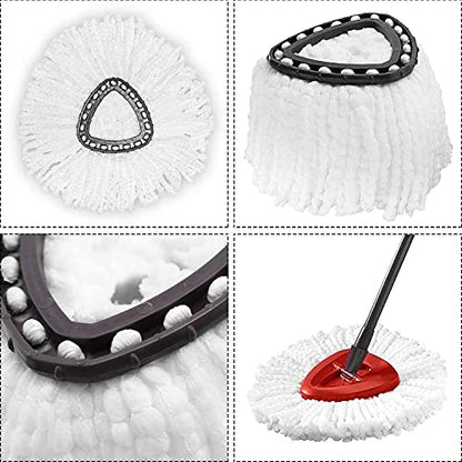7 Pack Mop Heads Replacement for O-Ceda Easy Wrin Spin Mop, Microfiber Spin Mop Refills, Easy Cleaning Mop Head Replacement (7pcs 1-Tank Mop White) - size: 7 Pack