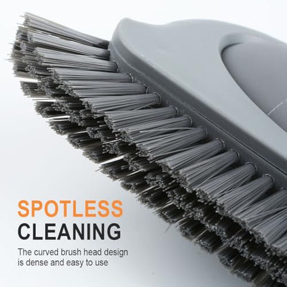 2 in 1 Groove Cleaning Brush with Air-Blowing, Window Track Cleaning Tools, Multifunction Window Track Cleaner with Hard Bristle Scraper, Crevice Brush for Sliding Door Track, Window Seal, Sill (1PC) - color: 1pc