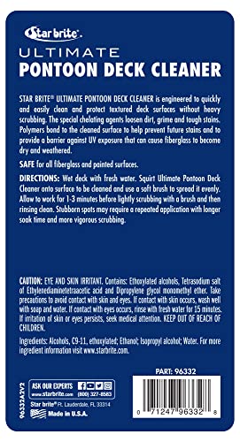 STAR BRITE Ultimate Pontoon Deck Cleaner - Lift Dirt & Stains from All Carpets, Woven, Foam & Textured Surfaces - 32 OZ (096332)