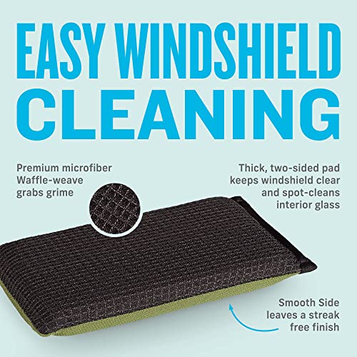 E-Cloth Windshield Haze Eraser - Interior Windshield & Car Window Cleaner Tool, Keeps Mirrors Clean, Spot Washes Inside Glass, Car Cleaning Supplies, Microfiber Sponge, Streak Free Finish - 1 Pack - size: 1 Count (Pack of 1)