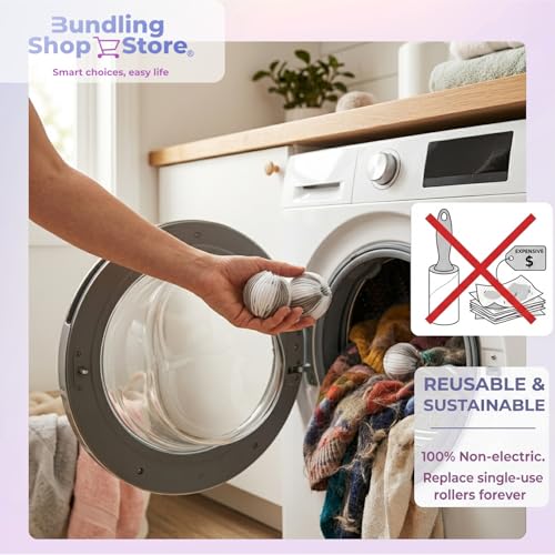 Pet Hair Remover for Laundry - 6 Pack Extra Large Reusable Laundry Balls - Heavy Duty Fur, Lint & Dander Remover for Dryer and Washing Machine - Premium Hair Catcher for Pet Bedding & Clothes