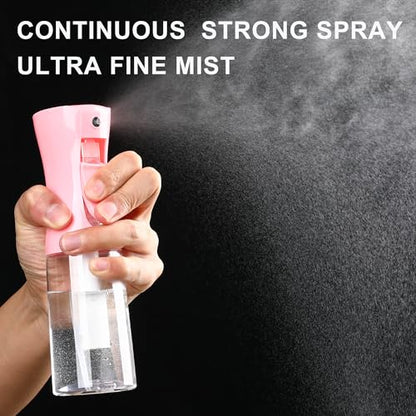 hair spray bottle, ultra-fine spray continuous spray bottle (200ml/6.8oz), used for hair design, vegetation, cleaning and skin care - empty, reusable (Pink) - color: Pink