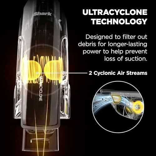 Shark UltraCyclone™ Pet Pro Plus Cordless Handheld Vacuum, Powerful Suction, Portable Vacuum for Car & Home, Pet Power Brush, Crevice Tool, Scrubbing Brush, XL Dust Cup, Brown, CH951BR1 - style: UltraCyclone Pet Pro Plus - Brown