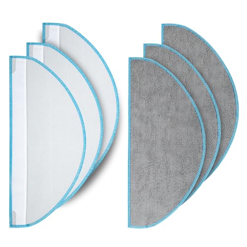 6 Pack Replacement Parts for iRobot Roomba Combo Essential Robot Vacuum & Mop Y0140 / Y0110 / Q0110 / Q0120 / Q0520/ Roomba 104 / Roomba 105 Combo, Microfiber Washable Mopping Pads