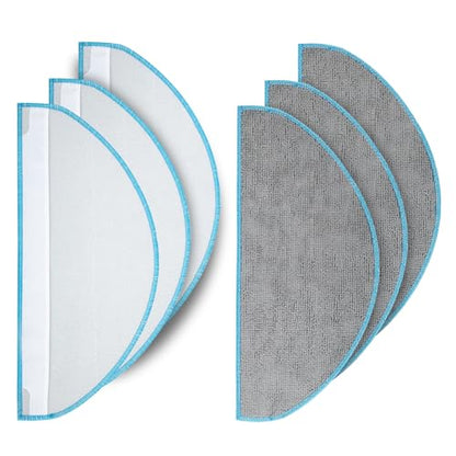 6 Pack Replacement Parts for iRobot Roomba Combo Essential Robot Vacuum & Mop Y0140 / Y0110 / Q0110 / Q0120 / Q0520/ Roomba 104 / Roomba 105 Combo, Microfiber Washable Mopping Pads