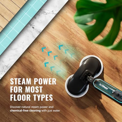 Pursteam New & Improved ScrubMaster Steam Mop with Dual Scrubbing LED Head - size: Steam Mop - ScrubMaster 2.0