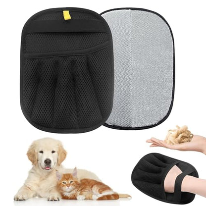 Vingtank 2Pcs Pet Hair Remover Glove, 2025 Upgraded Pet Hair Remover Electrostatic Gloves Reusable Cat & Dog Hair Removal Tool for Couch, Furniture, Carpet, Car Seat