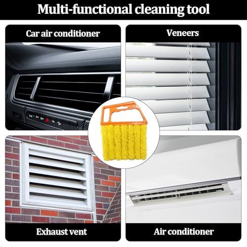 4 Pcs Window Venetian Blind Cleaner Duster Tool, Reusable 7 Finger Dusters Brush Dusting Cleaner Tool for Dust Removal in Blinds, Fans, and Air Vents - style: 4 Pcs