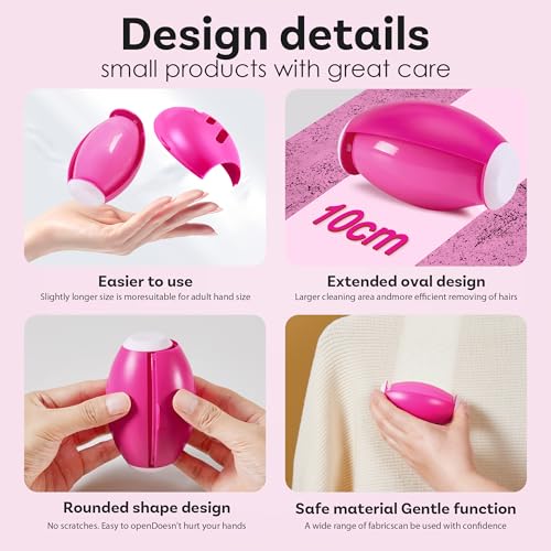 Washable Reusable Gel Lint Roller for Pet Hair，Portable Mini Dog Cat Pet Hair Remover for Clothes，Laundries ，Dust Fuzz Fur -Sticky Cleaner- Small Travel Animal Fur Removal Tool (deep Pink - color: Deeppink