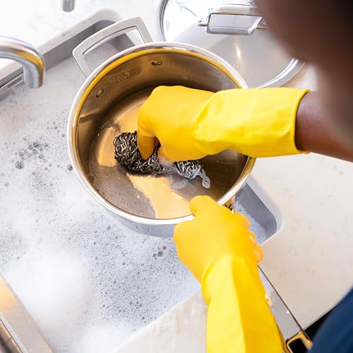MARIGOLD Scrunchie Stainless Steel Scourer, 12 Packs of 3 Scourers, Grey, 11.6 x 4 x 22.5 cm