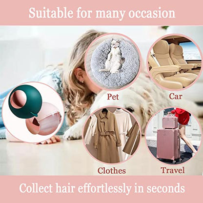 CALMTEE Reusable Gel Lint Roller Ball, Sticky Washable lint Roller Portable Small Dog Cat Pet Hair Lint Remover Tool for Clothes, Pocket Traveling Essentials - color: Pink