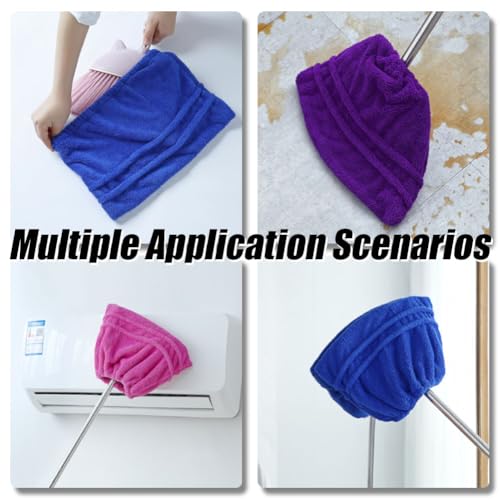 Multifunctional Lazy Brooms Cover, 15"×10“ Replacement Microfiber Broom Cloth, Reusable Mopping Cloth Replacement, for Wet & Dry Cleaning Dust Cobwebs and Pet Hair, for Home and Office (Mix)