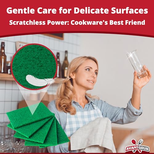Heavy-Duty Scour Pad 60 Pack: High Abrasive Rating for Intense Scrubbing. 3.5 x 6. Best Used for Baked-On Messes. Restaurant & Commercial-Grade Scouring Pads. Bulk Wholesale Pack. - size: 60 Pack