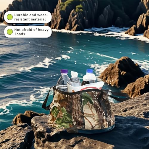 Portable Foldable Sink Bucket for Camping/Basin, Travel - Thickened Leakproof Nylon, Reinforced Handle, Multi-Use (Car, Fishing, Dishes, Wash) Camouflage