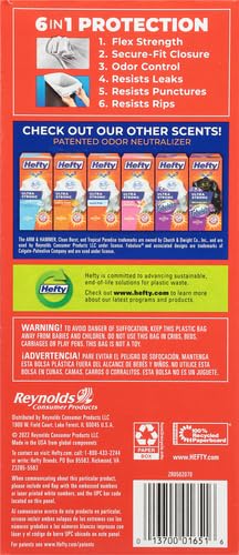 Hefty Ultra Strong Trash Bags 13 Gallon | Tall Kitchen | Drawstring Closure | Odor Control | Citrus Scent | 40 Bags, Pack of 6 - size: 40 Count (Pack of 6), style: Citrus Twist