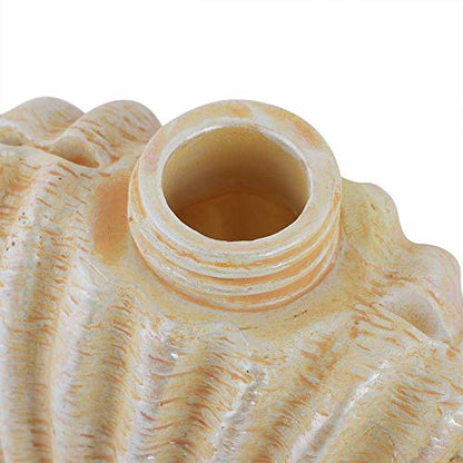 Shell Lotion Dispenser Bottle, Decorative Leak Pump Container for Bathroom Kitchen Plastic Electroplated Press 300ml 1 Pack