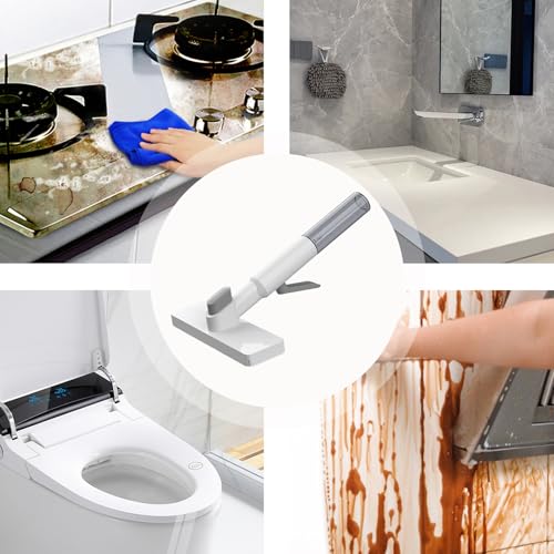 Mini Mop - Portable Small Mop, 28x18x10cm Tabletop Cleaner, Kitchen Tableware Mops, Compact Household Cleaning Tool | Wet Dry Dust Absorbent Mops for Bathroom, Living Room, Glass, Desktop, Car - color: White