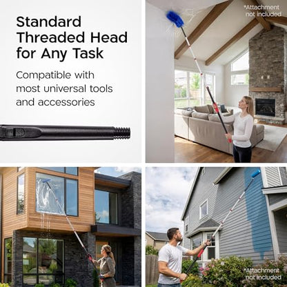 Tyroler Professional Window Squeegee with Extension Pole | Squeegee for Windows Cleaning | Outdoor Window Cleaner Tool, Windows Washing Kit with Extension Pole | Window Cleaning Kit (18.6 feet) - size: 18.6 feet