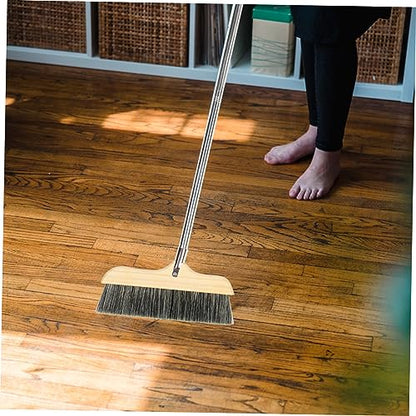 ABOOFAN Soft Bristle Broom with Long Handle and Beveled Bristles for Home Floor Cleaning Static Dust Sweeper with Hanging Rope for Easy Storage for Carpets Corners and Under Furniture