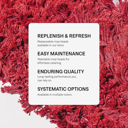 48 Inch Red Commercial Dust Mop & Floor Sweeper with Extendable Handle – Mop for Hardwood, Tile, and Concrete Floor Cleaning
