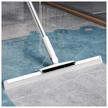 Silicone Brooms for Floor Cleaning, 2 in 1 Scrape and Heavy-Duty Stiff Bristle Scrubber Brush Silicon Broom, Magic Broom Squeegee for Smooth Floors,Rugs,Windows