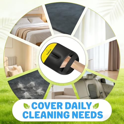 PotatoLife Pet Hair Removal Glove Upgraded Reusable Electrostatic Washable Fur Remover for Dogs Cats, Grooming Mitt for Couch, Sofa, Furniture, Carpet, Clothing and Car Seat, 2-Pack Large&Small - size: 2-Pack Large&Small