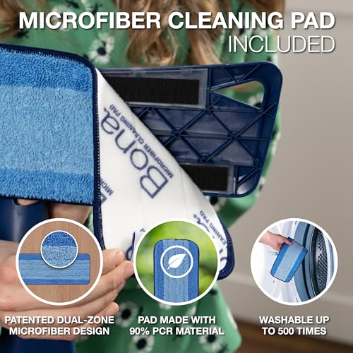 Bona Multi-Surface Floor Care Kit - Includes Microfiber Mop, Microfiber Cleaning Pad, Hardwood Floor Cleaning Solution, and Multi-Surface Floor Cleaning Solution - Kit for Hard Floors