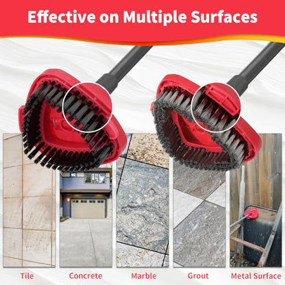 2 Pack Scrub Brush Heads for O ceda Scrubber Mop EasyWring 1-Tank | Stainless Steel & Nylon Bristles, Tile, Bathroom, Kitchen, Deck, Garage Floor, Deep Cleaning - size: Scrub Brush-1TANK-SET