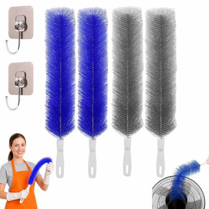 Bendable Microfiber Head, Reusable Dust Remover, 2026 New Fan Cleaning Brush Bendable Cobweb Duster Washable ldeal for Electric Fans Air Conditioning, Home Car Vents, Curtain (4Pcs Mixed) - color: 4pcs Mixed