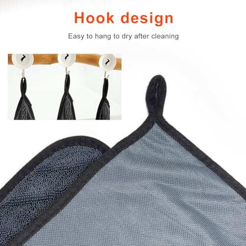 2 PCS Microfiber Towels, 35"×23" Extra Large Drying Towel Leaves No Streaks Spots Scratches, Ultra Absorbent Lint Free Washing Cloth for Car Office Kitchen Window Cleaning