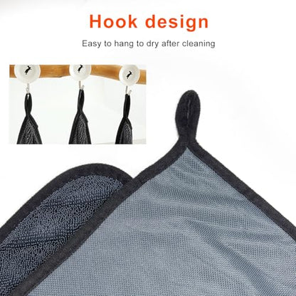 2 PCS Microfiber Towels, 35"×23" Extra Large Drying Towel Leaves No Streaks Spots Scratches, Ultra Absorbent Lint Free Washing Cloth for Car Office Kitchen Window Cleaning