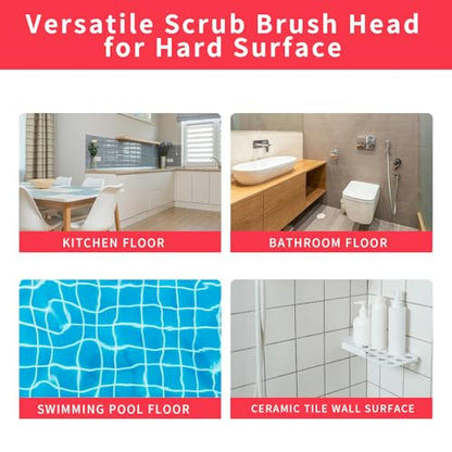AZ Shikong Scrub Brush for O-Cedar RinseClean 2 Tank System, Scrubber Mop Head for Ocedar, Stiff Bristle Spin Mop Replacement Head Base for Shower Bathroom Kitchen Bedroom Floor Cleaner - size: Small