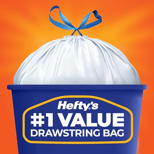Hefty Strong Tall Kitchen Trash Bags, Unscented, 13 Gallon, 45 Count - size: 45 Count (Pack of 1)