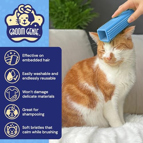 Magic Pet Hair Block Brush (Sky Blue) | Ultimate Dog & Cat Hair Remover for Sofa, Furniture, Carpet, Bedding, and Clothing | Reusable, Durable, and Easy to Use - color: Sky Blue