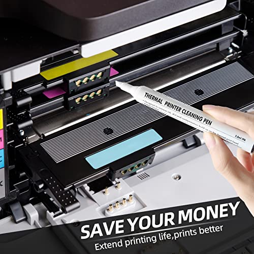 Thermal Printer Cleaning Pen,Printer Printhead Cleaning Pen for Card Printer,Label Bar Code Printer Cleaning Pen, IPA Reuse Clean Pen Card Printer Cleaning Kit (10PCS) - size: 10PCS