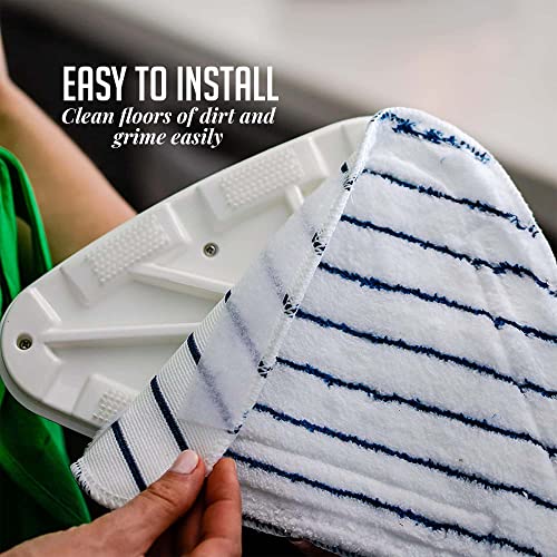 OVENTE Steam Mop Replacement Pads for ST405 Series (Pack of 4), Reusable and Washable Microfiber Cleaning Pads, White ACPST4054 - color: White - Pack of 4