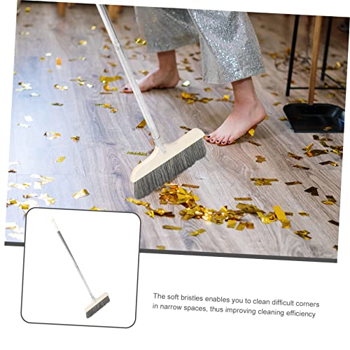 Detachable Handle Soft Bristle Dust Broom for Efficient Floor Cleaning for Hard Reach Corners and Easy Storage