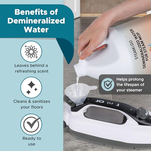 Steam & Go Demineralized Water for Steam Mop – Tropical Bloom Scent, 128 Fl Oz | Scented Floor Cleaner Solution, Ready-to-Use, Compatible with Any Steam Cleaner - size: 1 gallon